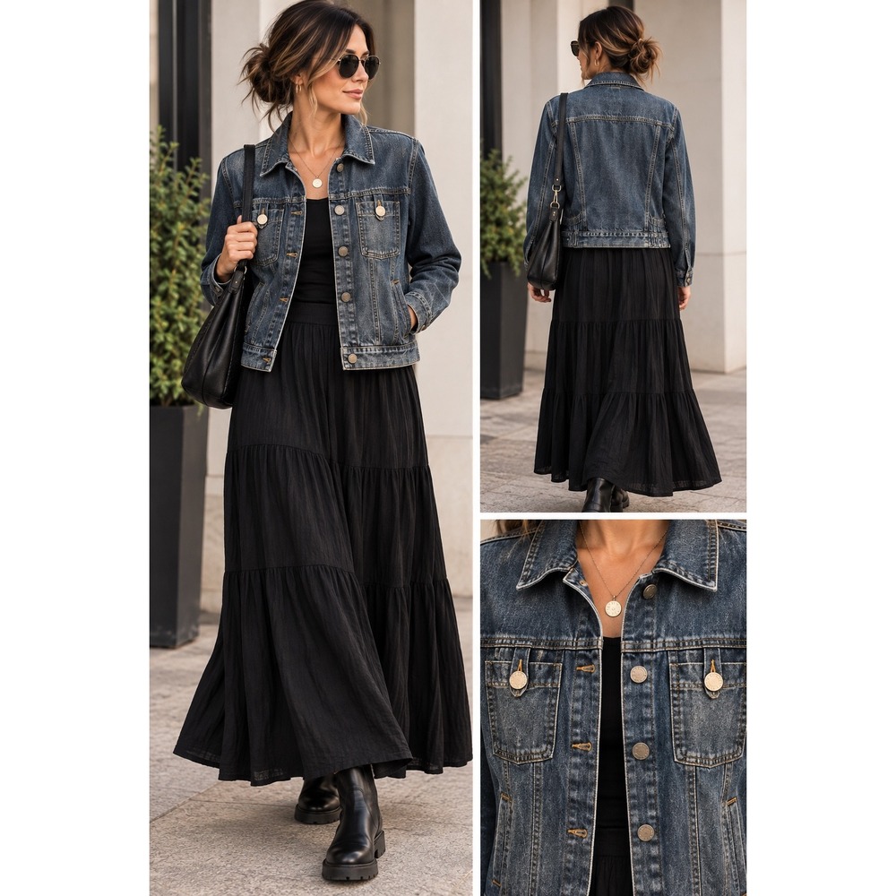 Jones New York Sport Premium Denim Stretch Jacket Women's M Medium Wash